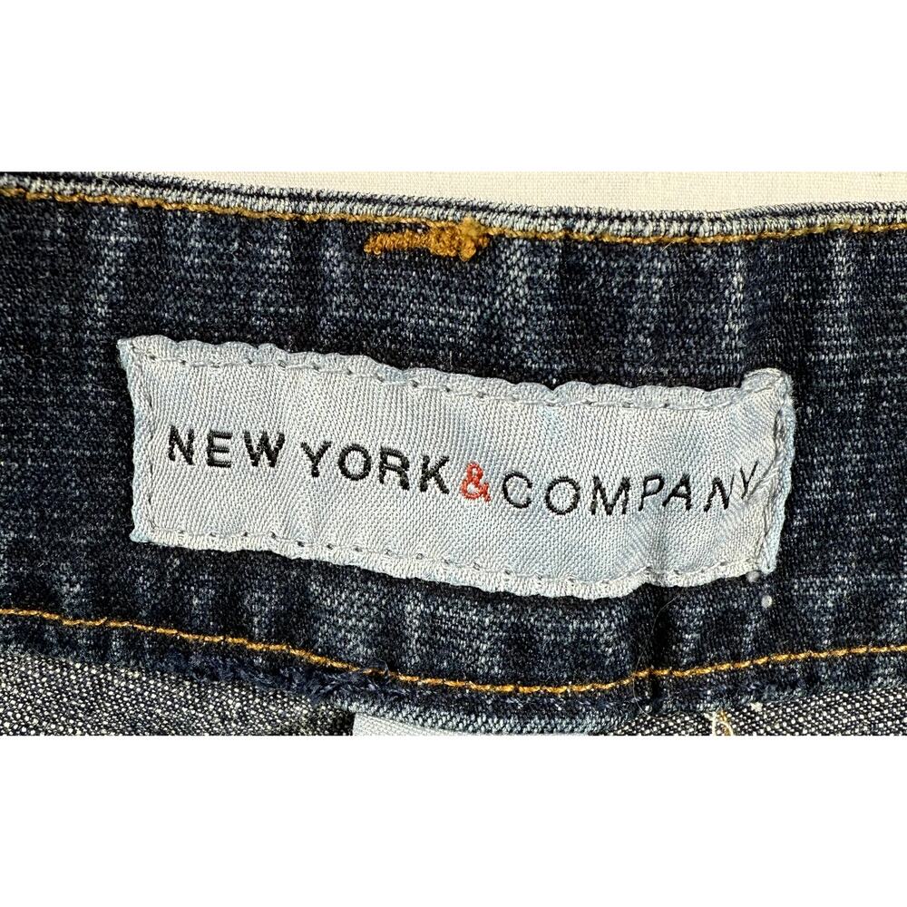NYC women jean straigh legs Sz 12 Dark Wash - Picture 2 of 9